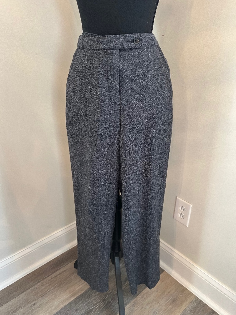 Women's Investment Petites Black Grey White Women's Pants Slacks Trousers